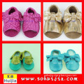 2015 Hot Good Quality Fashion guangzhou sweet color tassels sandals and bow fashion baby shoes for sale